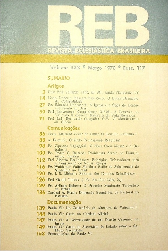 					Visualizar v. 30 n. 117 (1970): REB
				